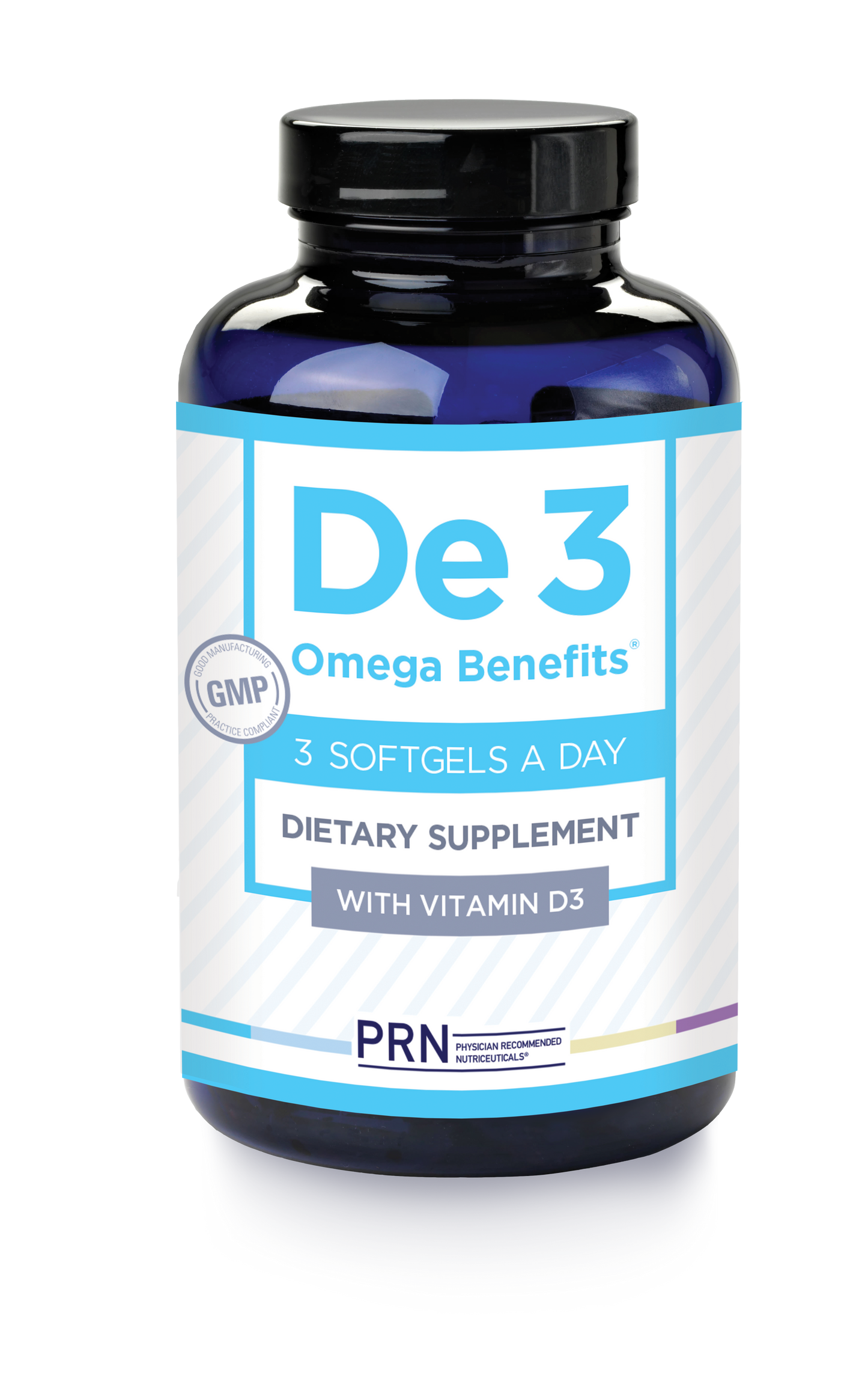 De 3 Omega Benefits Dietary Supplement bottle