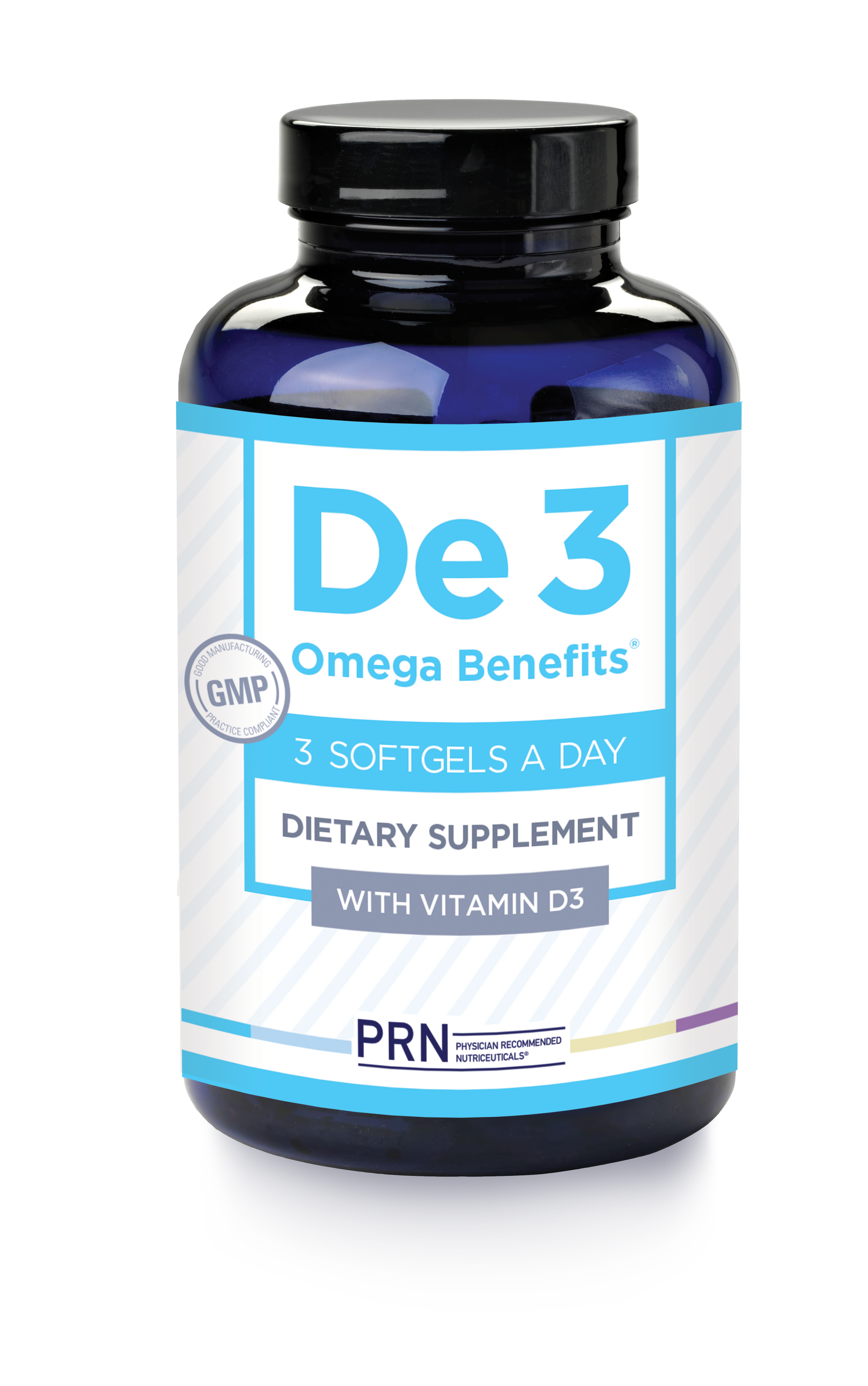 De 3 Omega Benefits Dietary Supplement bottle